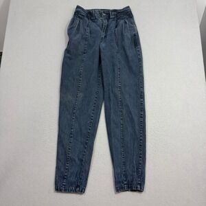 Vintage Unionbay Jeans Womens 30x32 Blue Pleated Front Seam Tapered Mom 90s